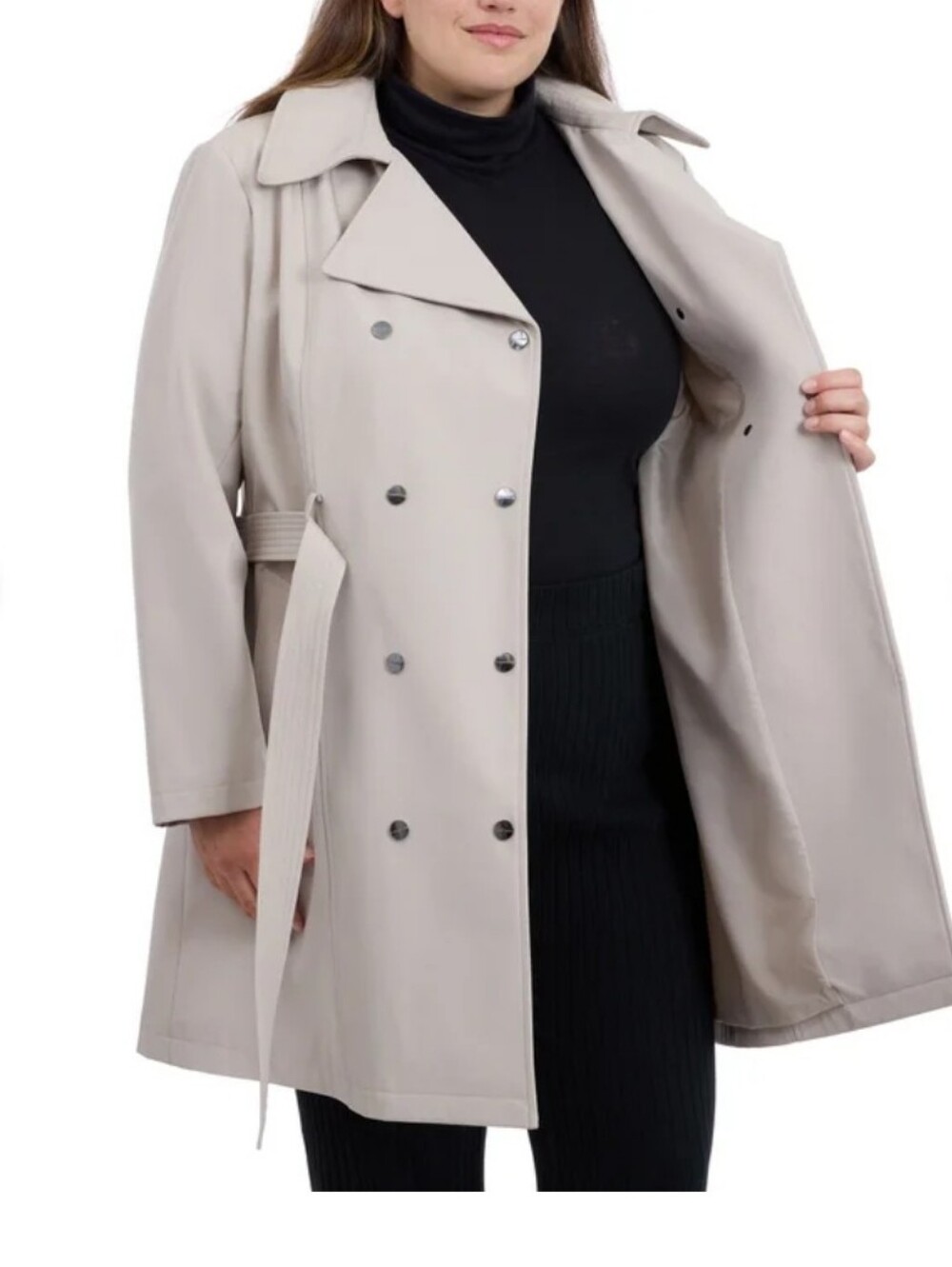 Calvin Klein Women's Hooded Trench Coat New - Picture 6 of 9